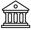 a graphic representing a justice building