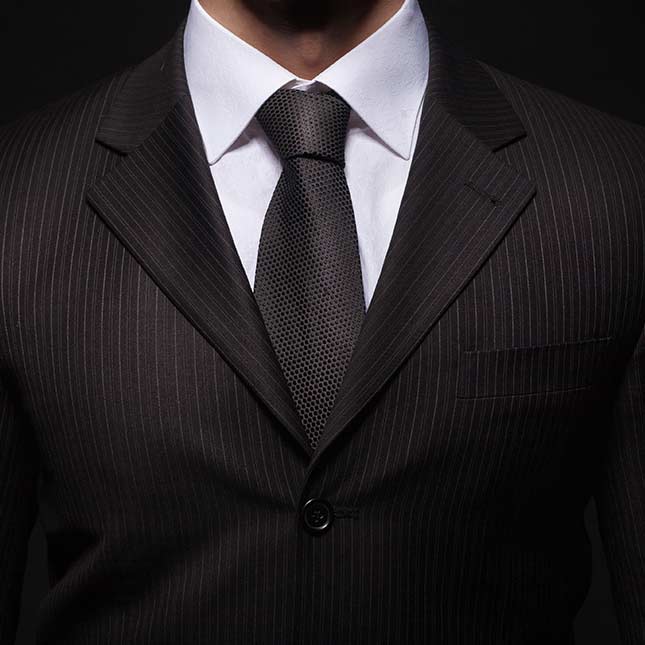 formal attire of a man